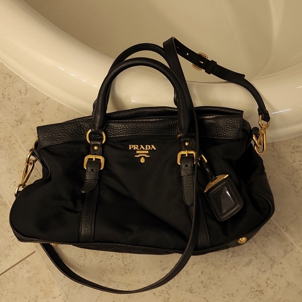 Prada Nylon & Leather Purse